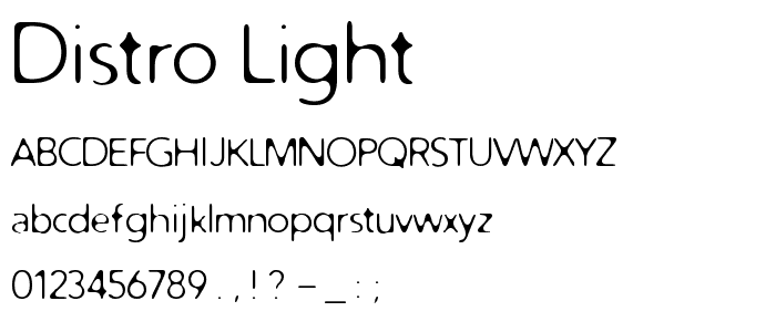 Distro Light font